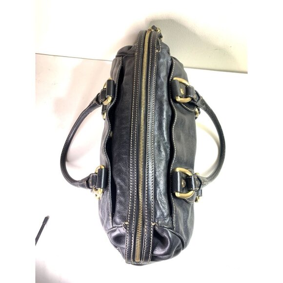 Francesco Biasia Black Leather Bag Large Italian Designer - Picture 6 of 10